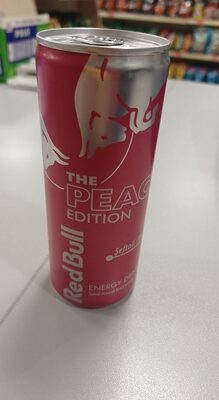 Red bull peach flavor energy drink